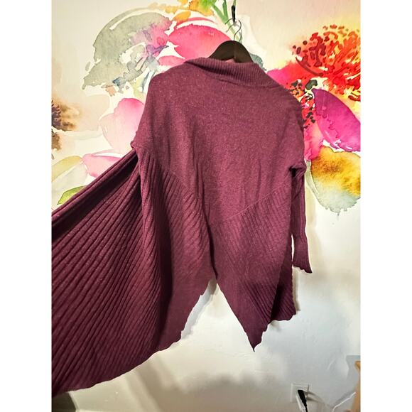 Lane Bryant Burgundy Ribbed Knit Cardigan Sweater Womens Long Sleeve Open 14/16 - Picture 6 of 7